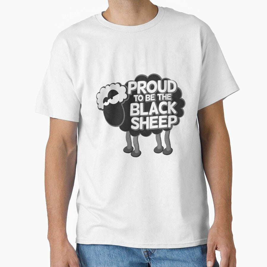 Introvert Humor Shirt – Proud to Be the Black Sheep, Anti Social Quote Tee, Socially Awkward Funny Shirt, Quiet Personality Design by EichStore