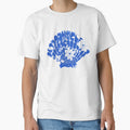 Blue Seashell with Florals on White by ArtyFridgees