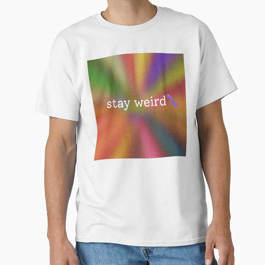 “Stay Weird” caterpillar sticker by ouijapumpkin