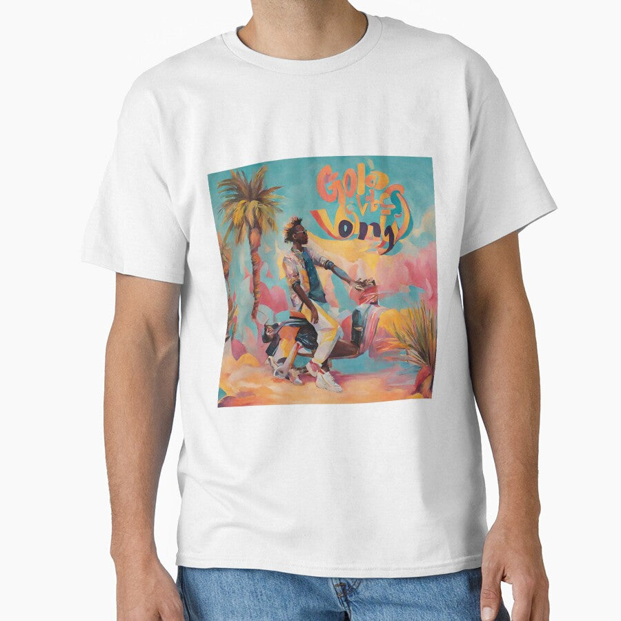 Good Vibes Only Tropical Sunset Typography by Happyfreedom