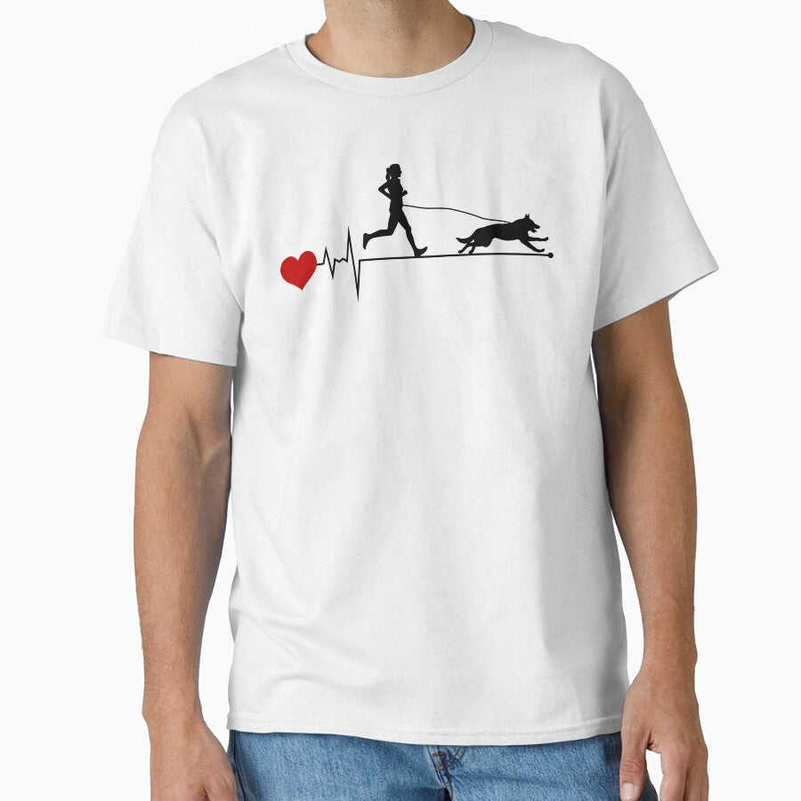 Canicross Trail Running Dog Sport Heartbeat Pulse by CuteDesigns1