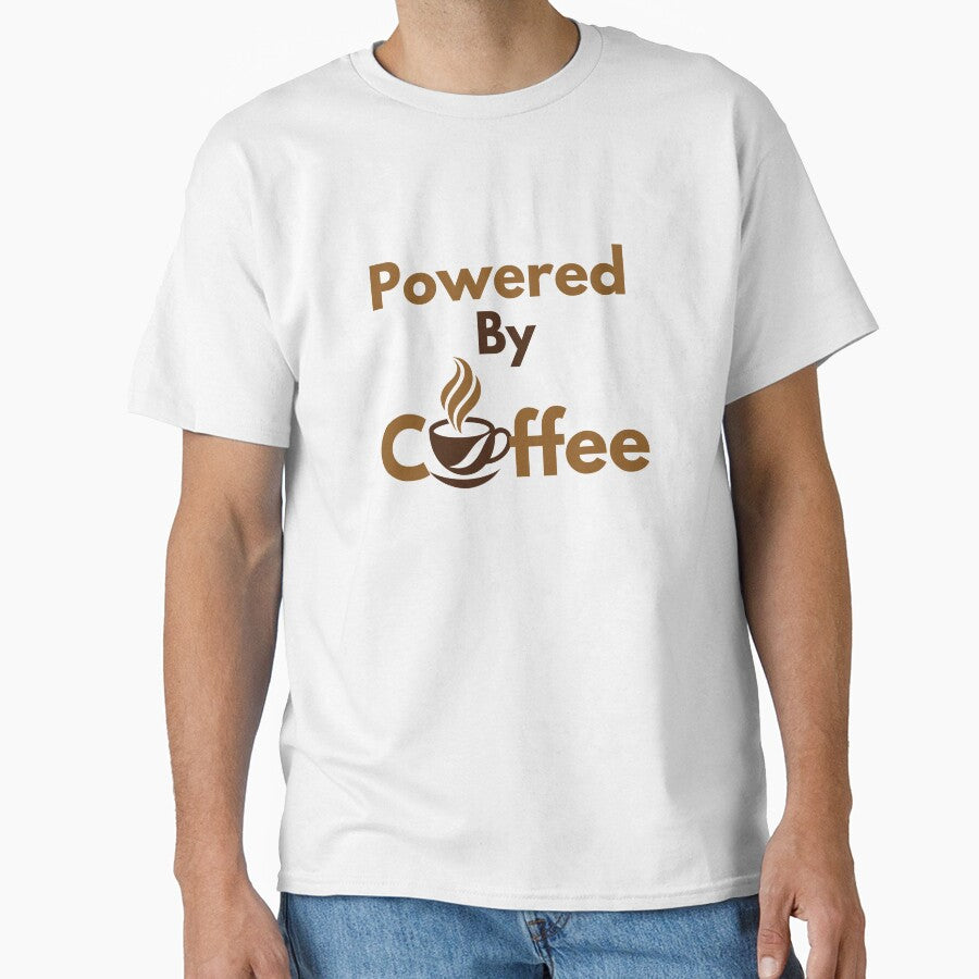 Funny Coffee Lover Sticker – Powered By Coffee Quote for Caffeine Addicts & Espresso Fans by JoyC Design Hub