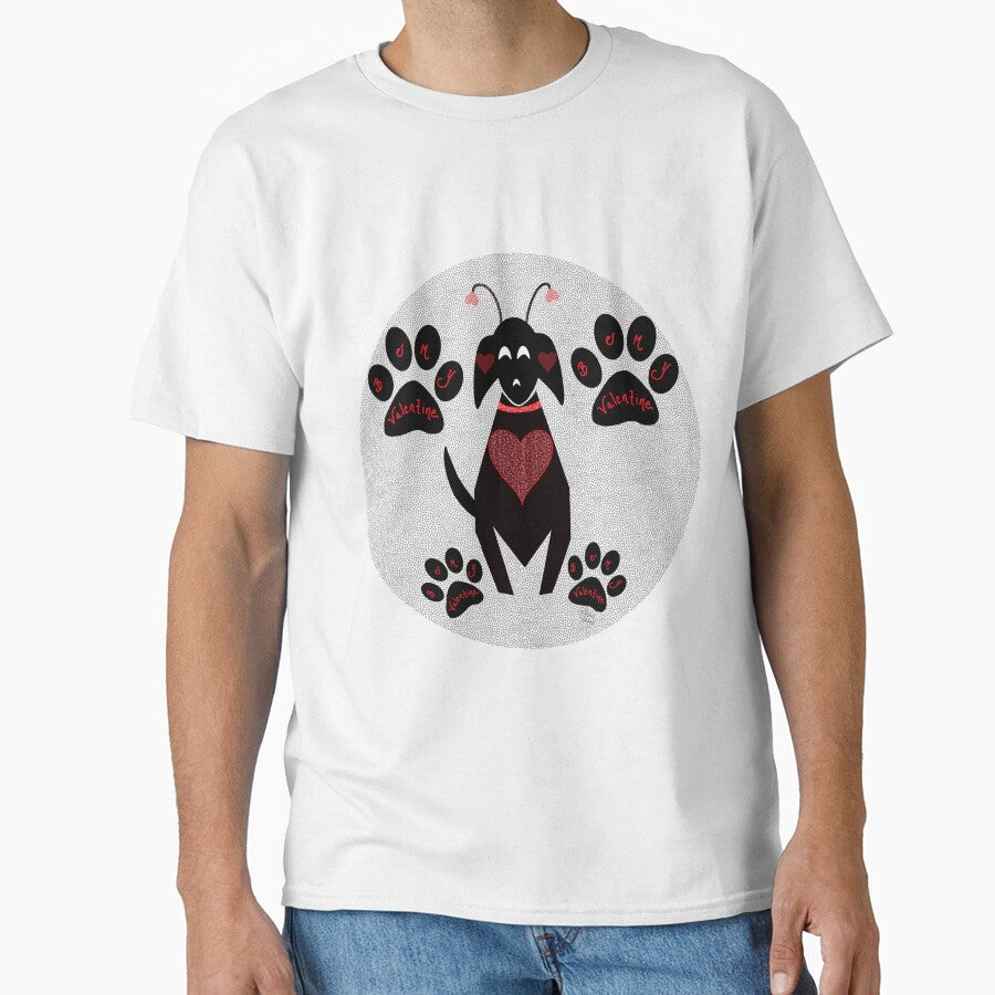 Mid-Century Modern Funny Valentine Dog Pattern by Old Urban Farmhouse Design Studio