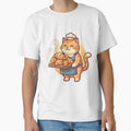 Cute Cat Baker with Croissants - Kawaii Pastry Chef Kitty Illustration by HappySproutArt