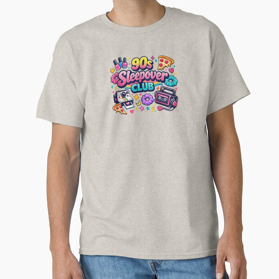 90s Sleepover Club Shirt – Lip Gloss, Scrunchies & Mall Girl Energy | Cute Retro 1990s Girl Nostalgia Tee by MEMORY-LN-Tees