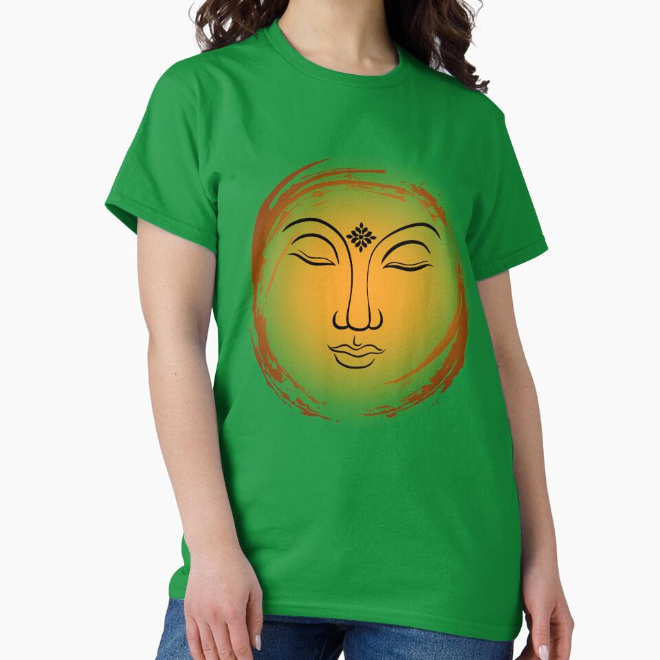 Inner Peace Celestial Sun Face | Boho Spiritual Minimalist Design by DonaFada