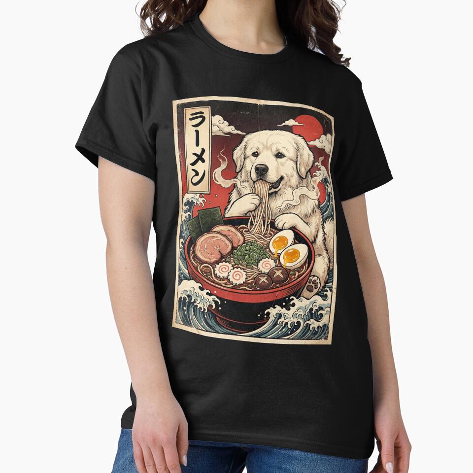Vintage Great Pyrenees Ramen Japanese Kawaii Anime Dog Lover by TerryConnells