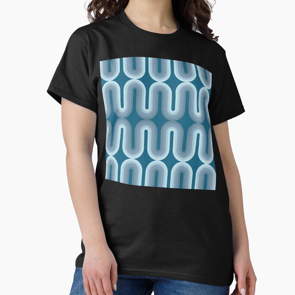 Retro Mid Century Modern - Blue gradient by JMgraphic