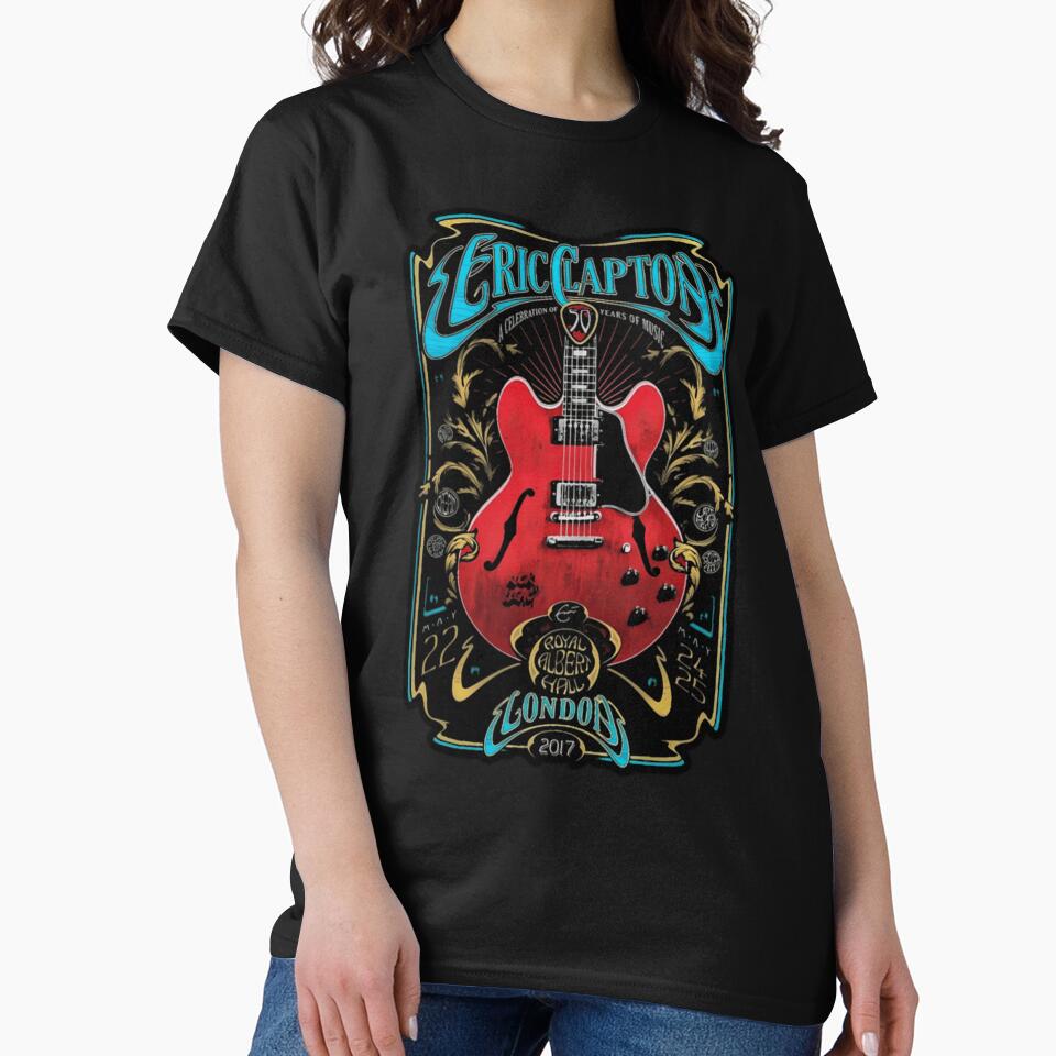 Art – Eric Clapton Oversized  Red Guitar Spotlight Vintage Poster Design by caerendaidayla