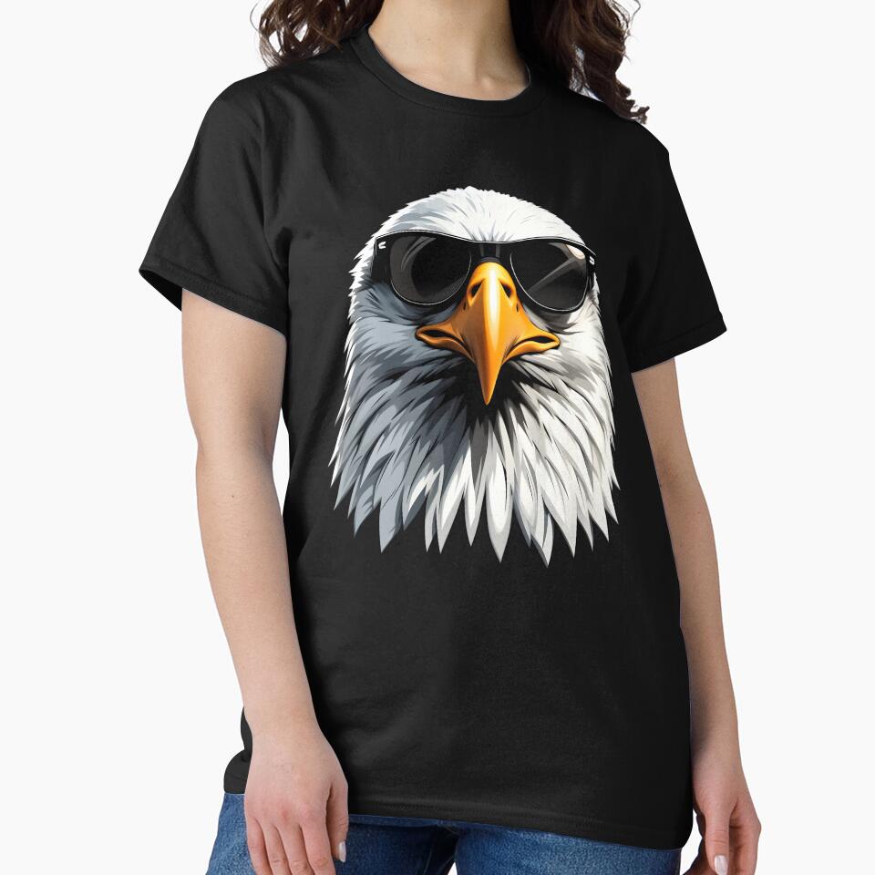 Patriotic Eagle with Sunglasses for 4th of July by harry mac