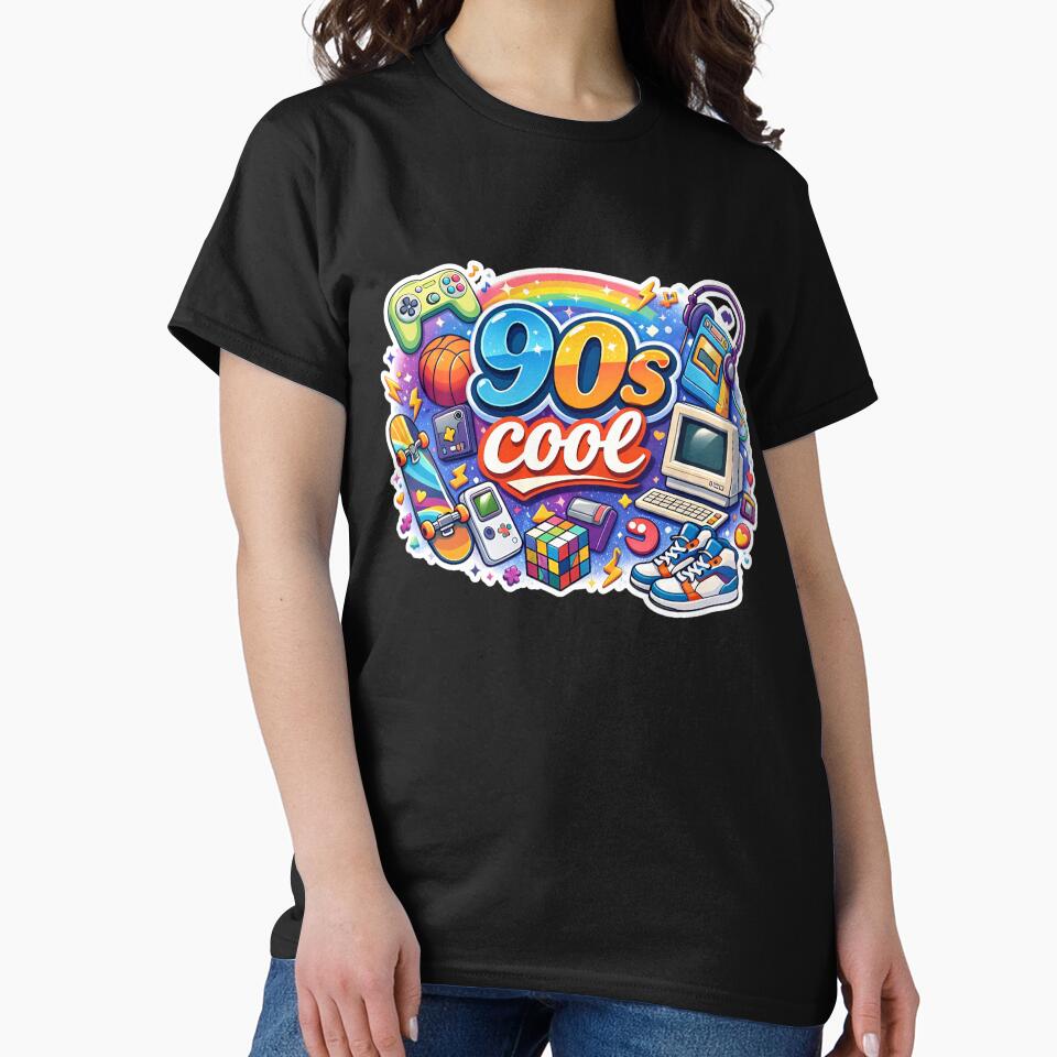 90s Cool Logo with Iconic Retro Objects by GlobalBoom