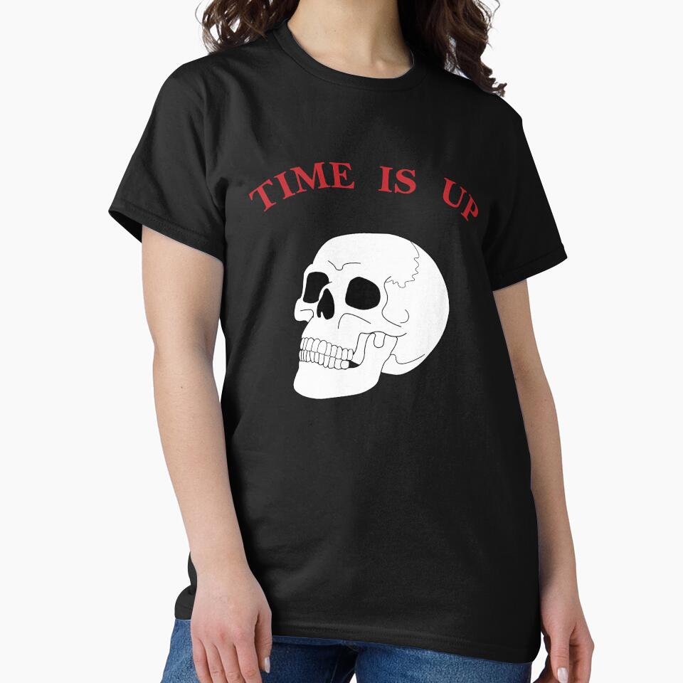 Time Is Up Skull by WeirdGhostShop