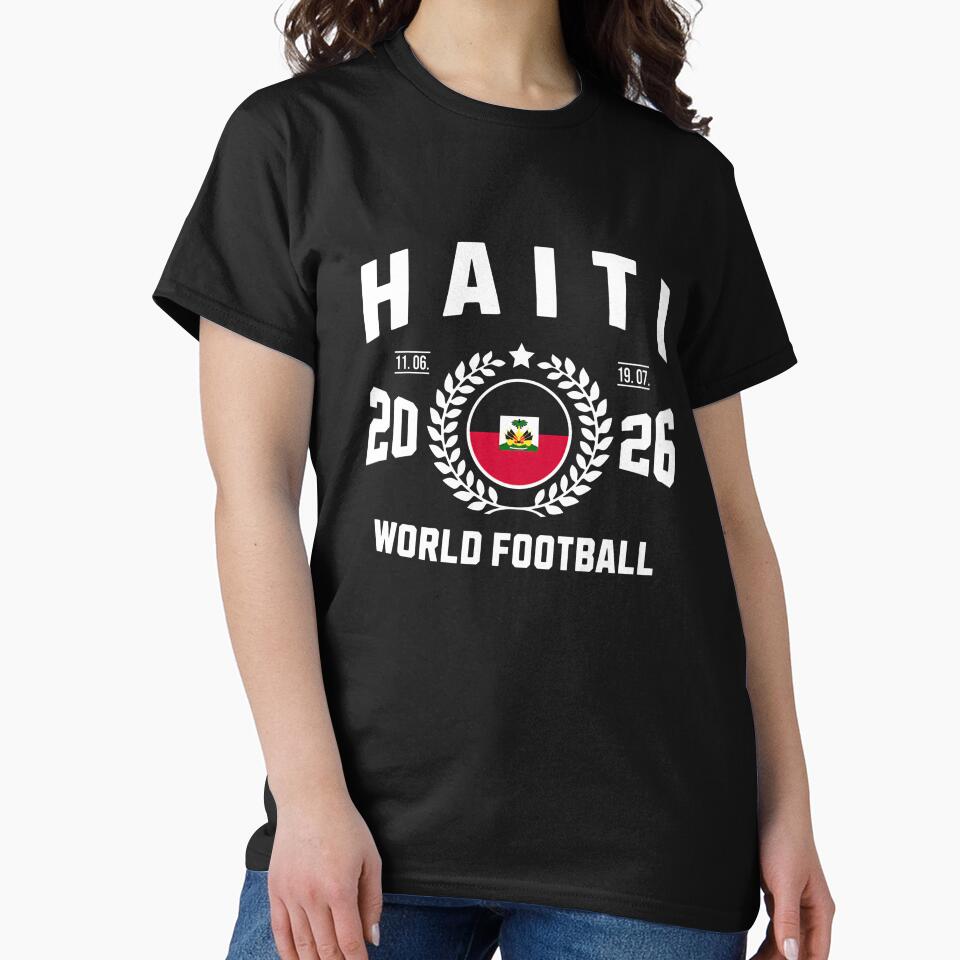 Haiti Football Supporter 2026 Badge Design T-Shirt_84080790 by Alexia Faye