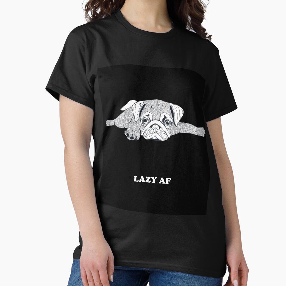 Lazy AF Pug by Flower Magic