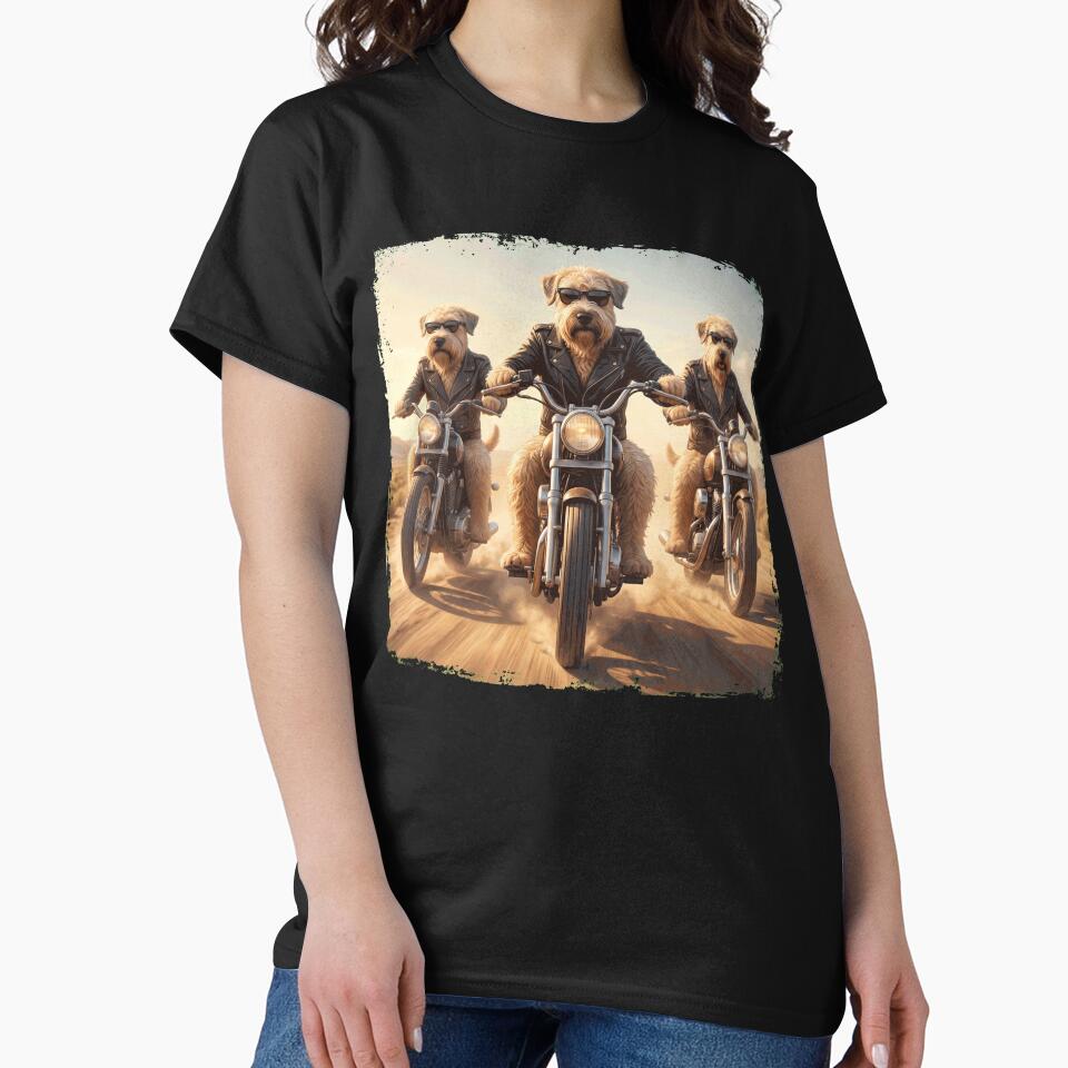 Funny Soft Coated Wheaten Terrier Motorcycle Meme Dog Lover by DoodleTortle