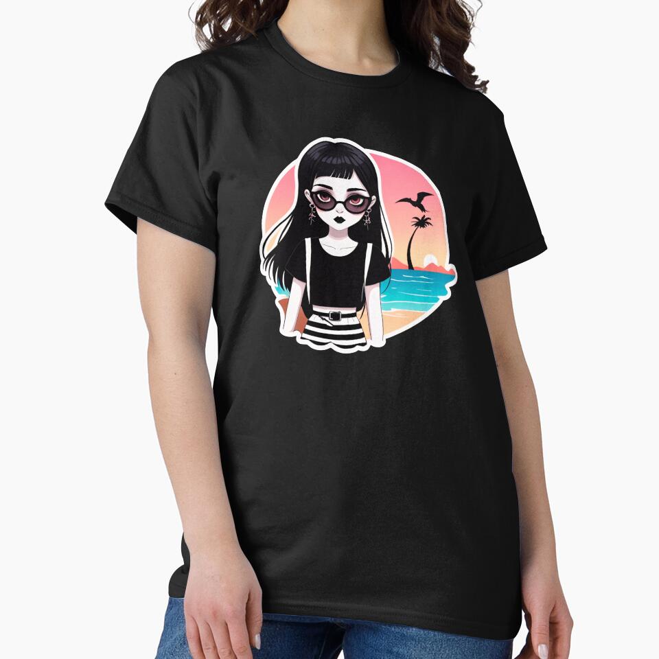 Summer Goth Girl on a Beach by MadnessEnvelope