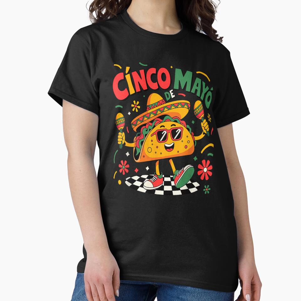 Happy Cinco De Mayo Dancing Taco With Maracas Funny Mexican Fiesta by Serene woods