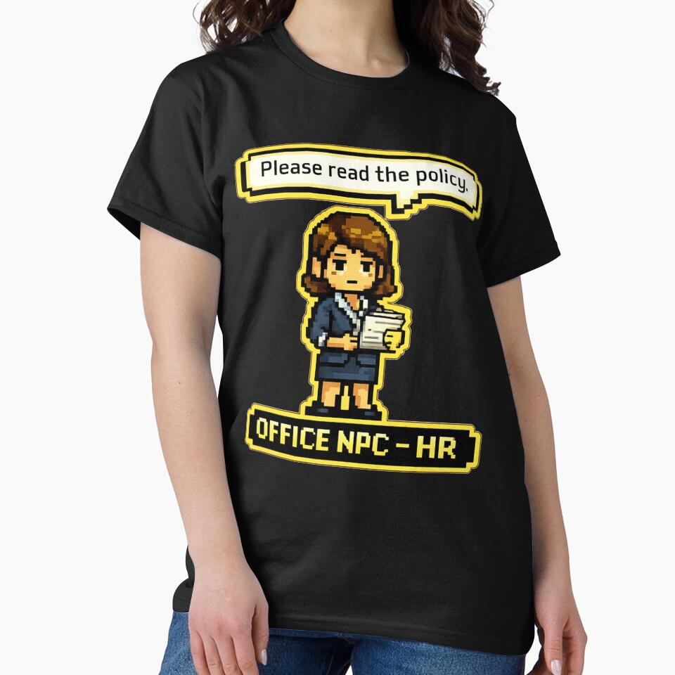 Office NPC - HR Edition Pixel Art Humor Design by HumanMess