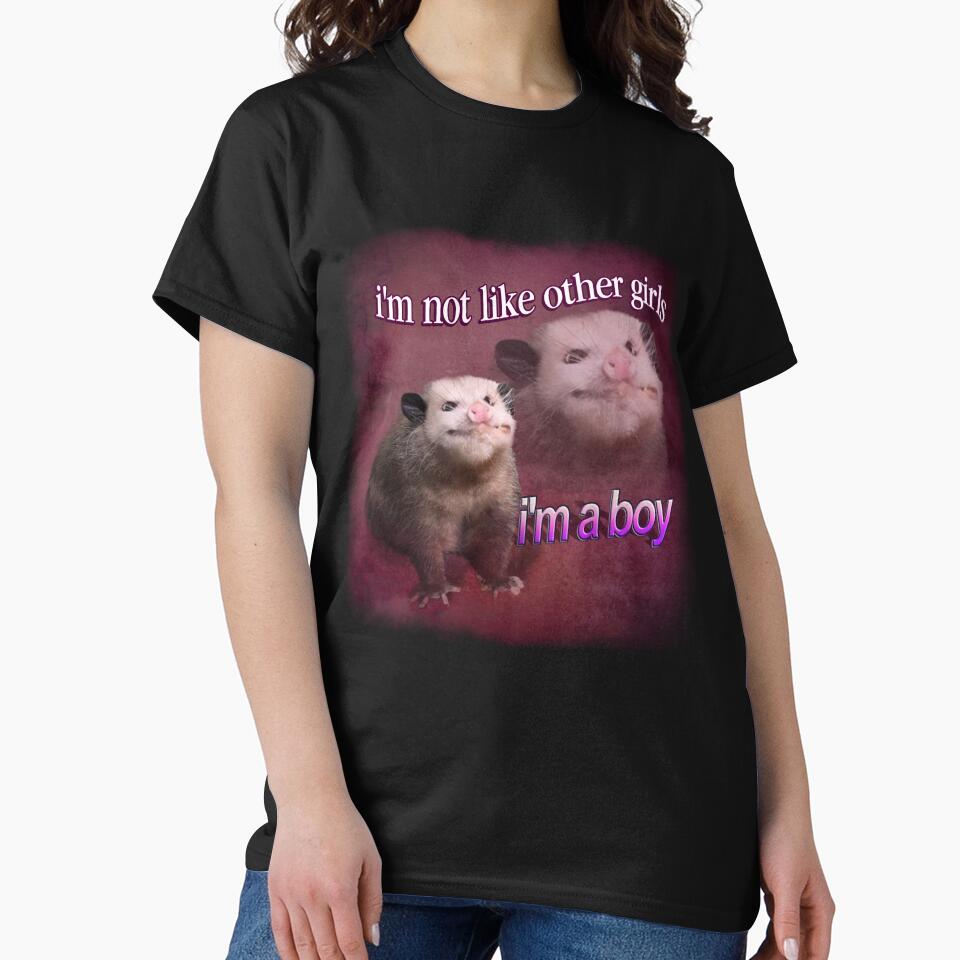 I'm not like other girls, I'm a boy possum word art by snazzyseagull