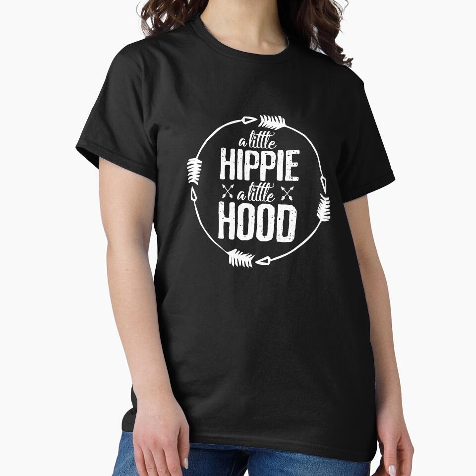 A little hippie a little hood quote white design arrow by alenaz