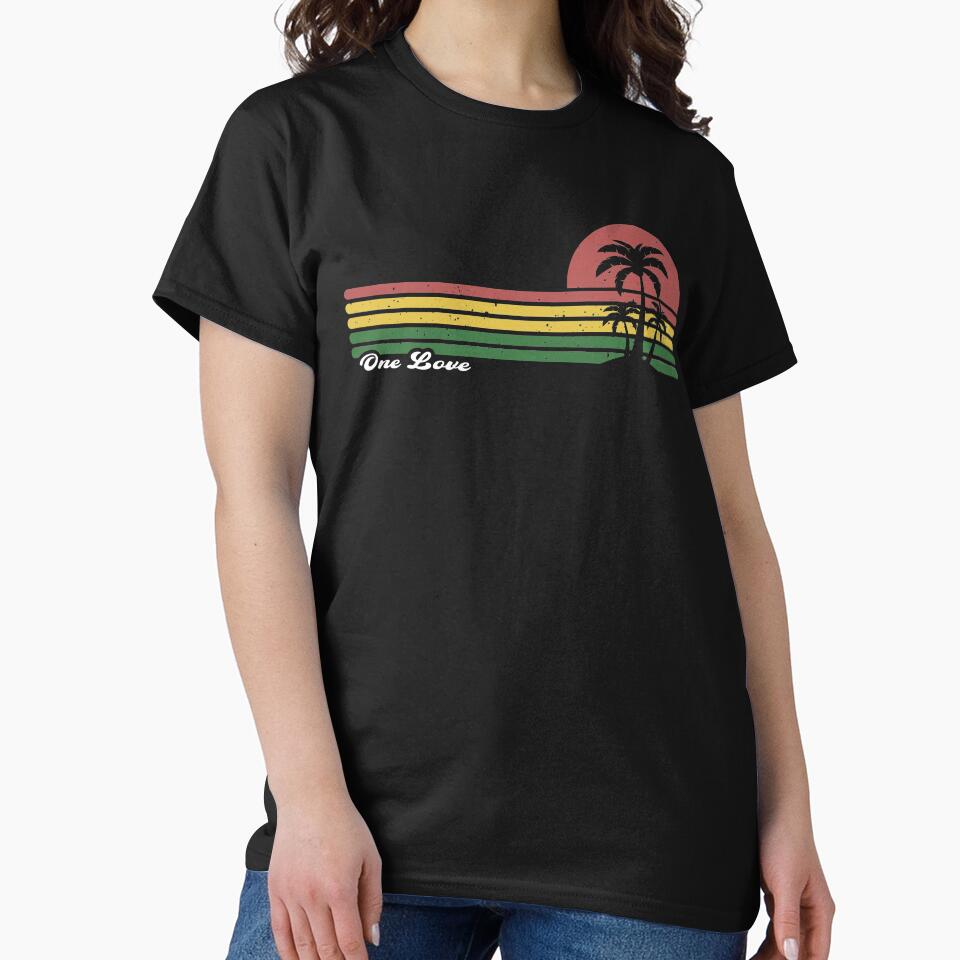 One Love Beach Striped Palm Trees by teeplayroom