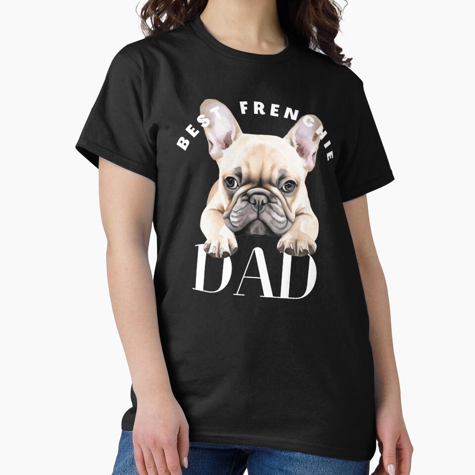 Best Frenchie Dad French Bulldog Father's Day Gift by LiveRoeDesigns
