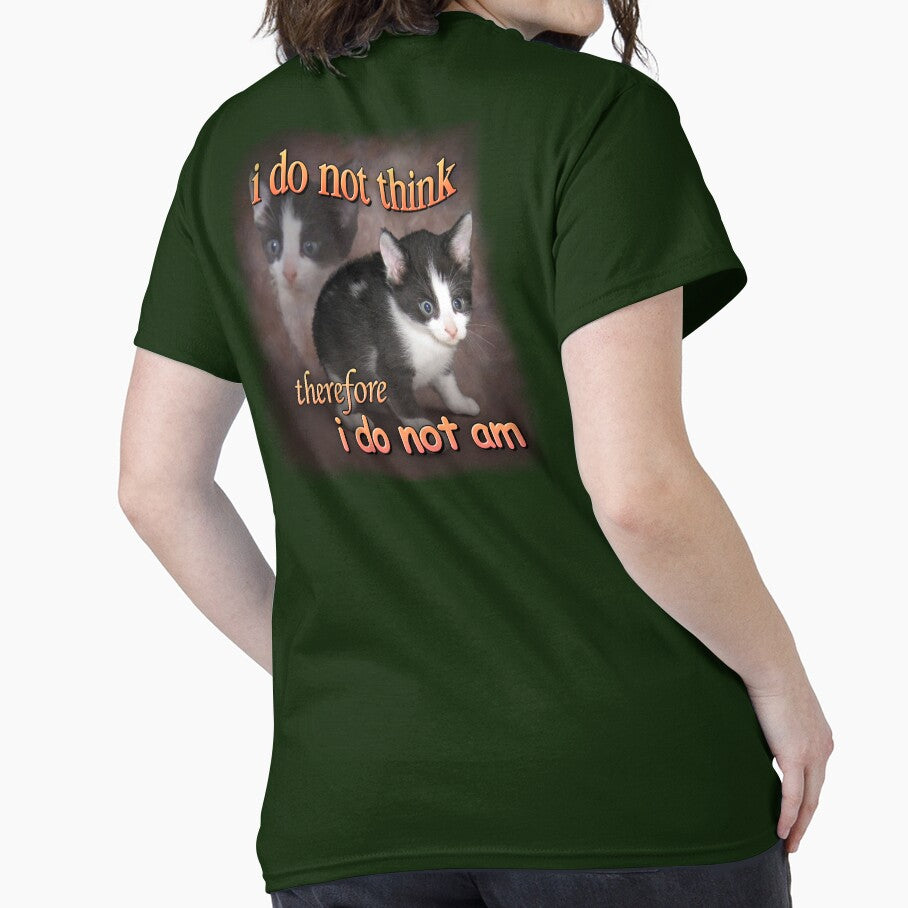 I do not think therefore I do not am - cat meme portrait by snazzyseagull