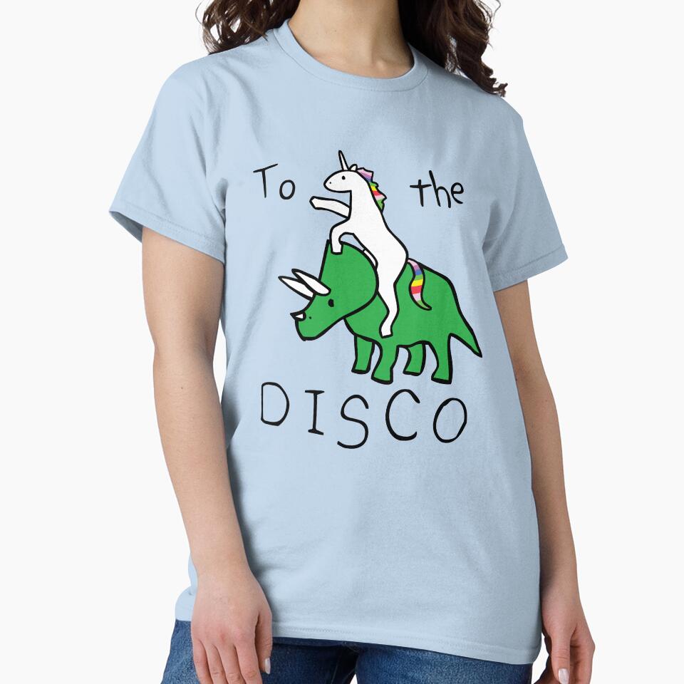 To The Disco (Unicorn Riding Triceratops) by jezkemp