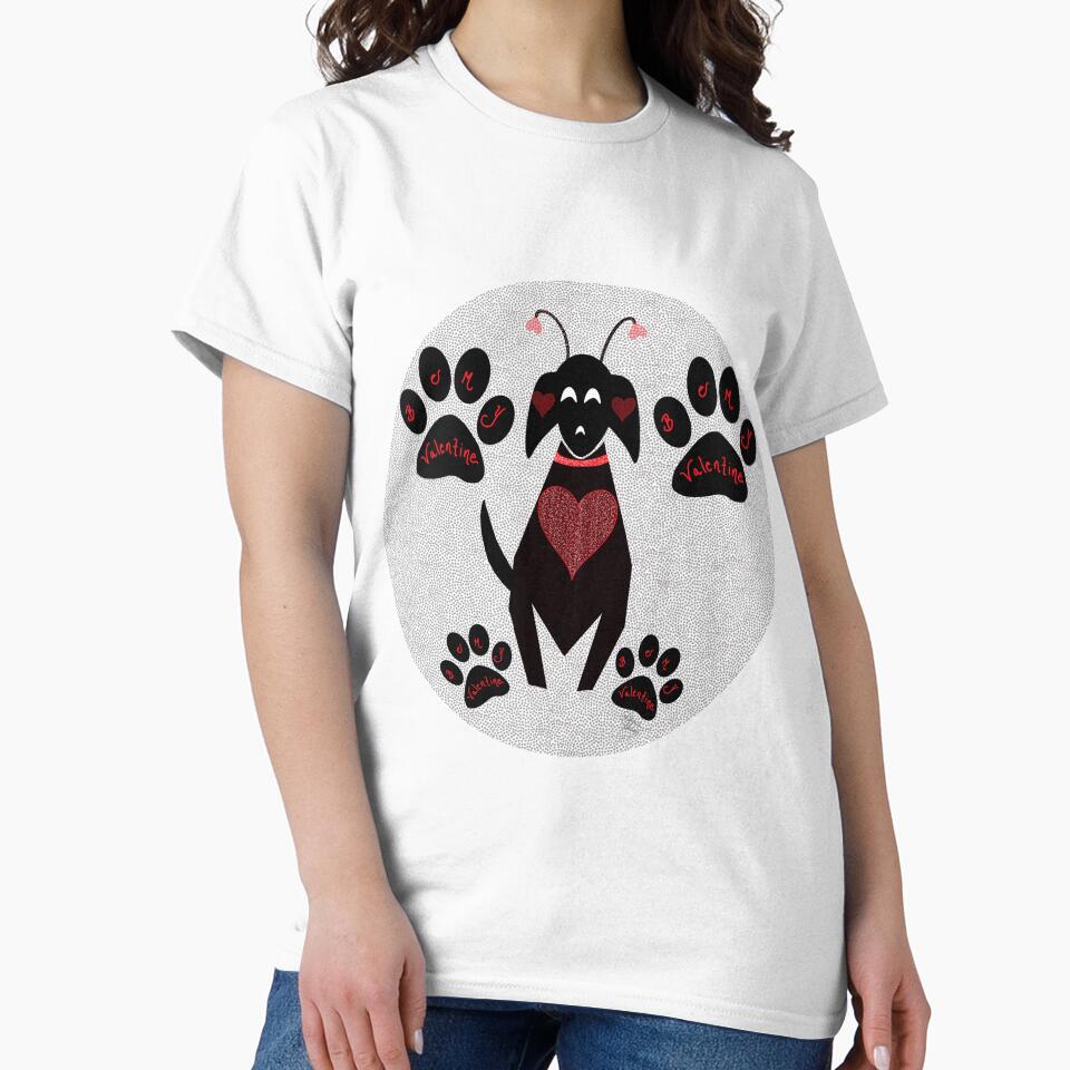 Mid-Century Modern Funny Valentine Dog Pattern by Old Urban Farmhouse Design Studio