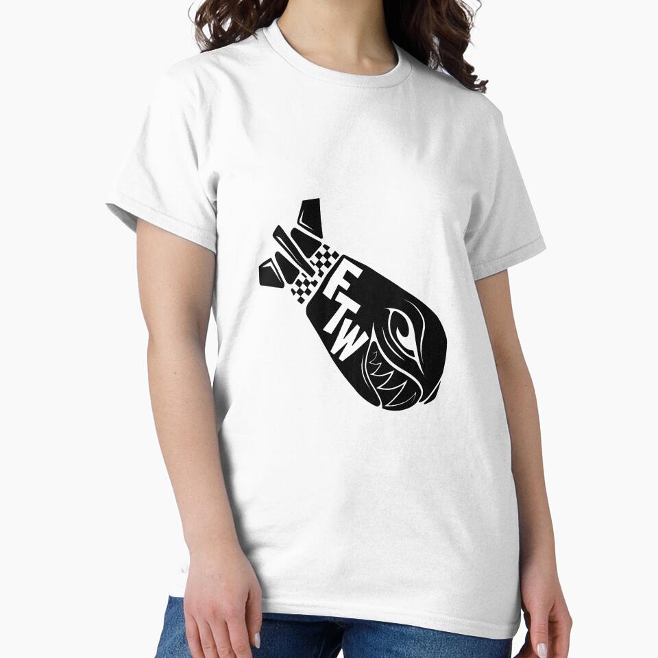 FTW Retro Bomb Tattoo - Shark Mouth Nose Art by 1001T-Shirt