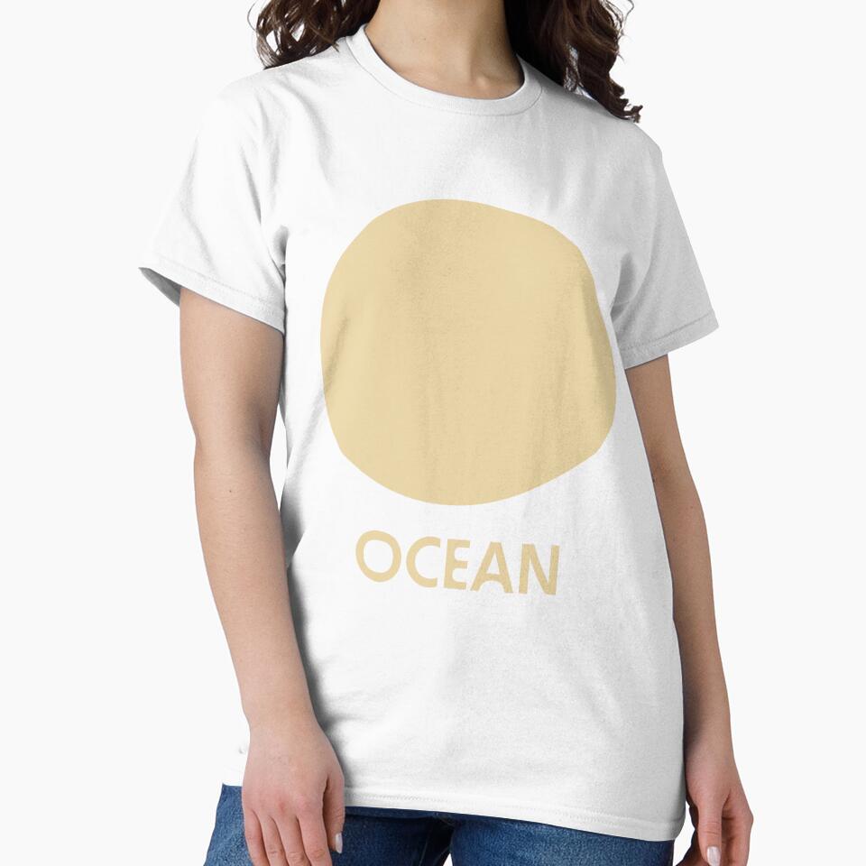 Ocean - Sand - Classic Tshirt - Crewneck tee, Ocean life, Diver, Swimmer, Water Baby, Organic, bold graphics by These-Things