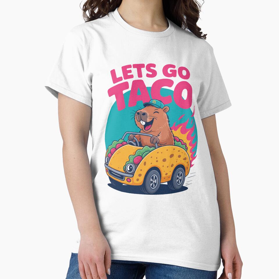 Let’s Go Taco Capybara Driving Car by MonkiFlipp