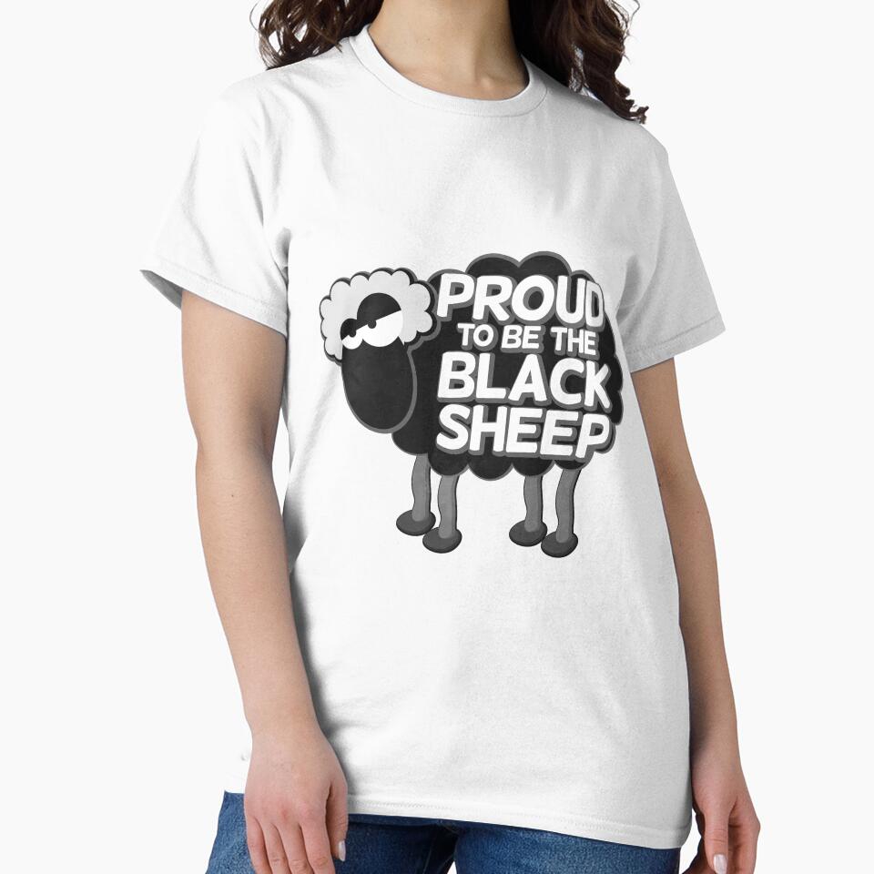 Introvert Humor Shirt – Proud to Be the Black Sheep, Anti Social Quote Tee, Socially Awkward Funny Shirt, Quiet Personality Design by EichStore