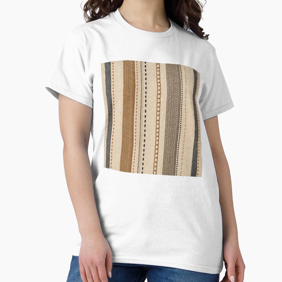 Rustic Woven Artisan Stripes Textile by frumixart
