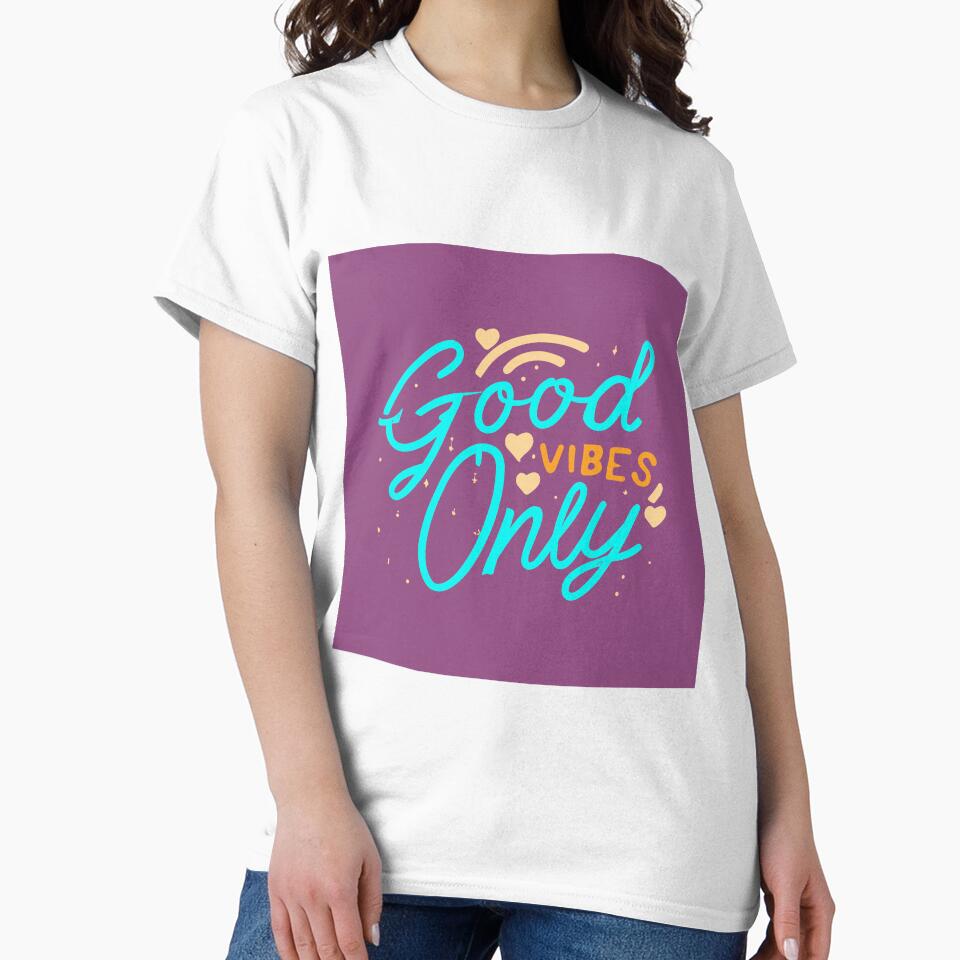 Copy of Positive Vibes Typography: Wear Good Vibes Only by TrendyArtInk