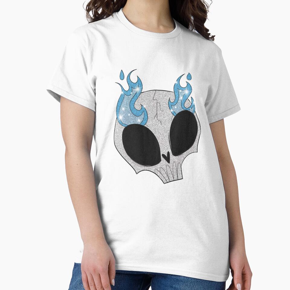 Blue Fire Skull by gross-girl99