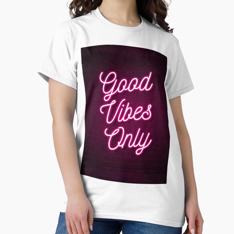 Good Vibes Only - Neon (Pink) by Icky Print