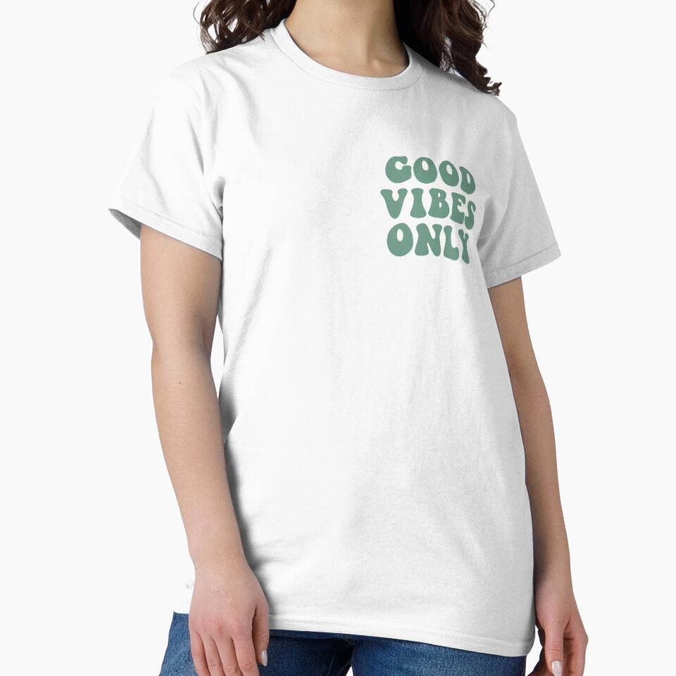 Good Vibes Only Green Typography by Viktoriia13