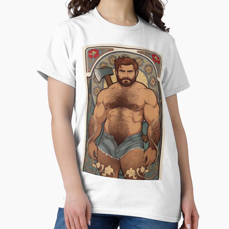 Gay Lumberjack Bear – Queer Art Nouveau Warrior by ZhivanCrimson