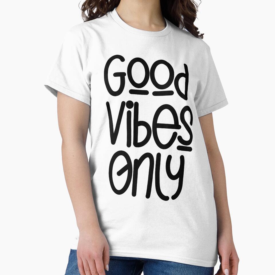 Good Vibes Only - Quote in Black Playful Typography by Cawaiico