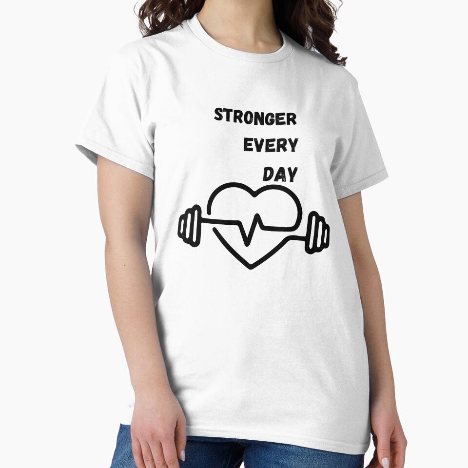 Stronger Every Day Minimal Fitness by AchraffPrint