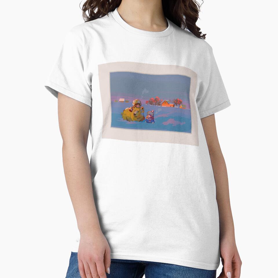 Cozy Winter Pixel Art with Bear and Character by Bobablin Pixel Shop