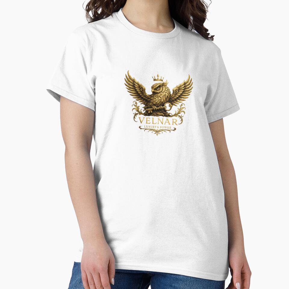 VELNAR Golden Owl Luxury Graphic Tee by Ikkipass Enterprises