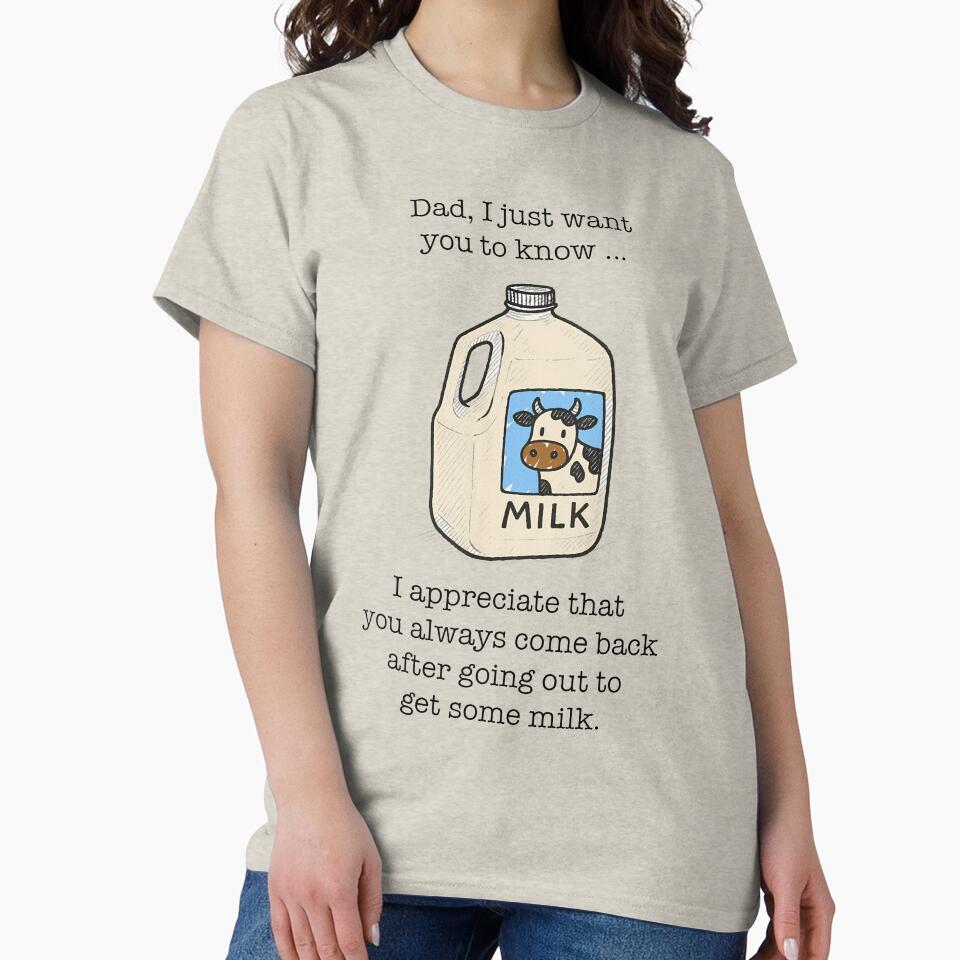 Funny Dad Milk Joke by sanasoniro