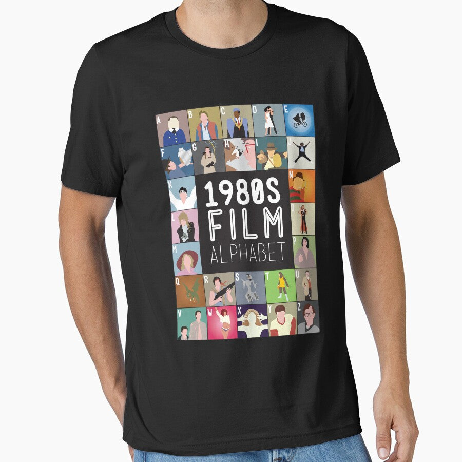 1980s Film Alphabet Tee by Stephen Wildish