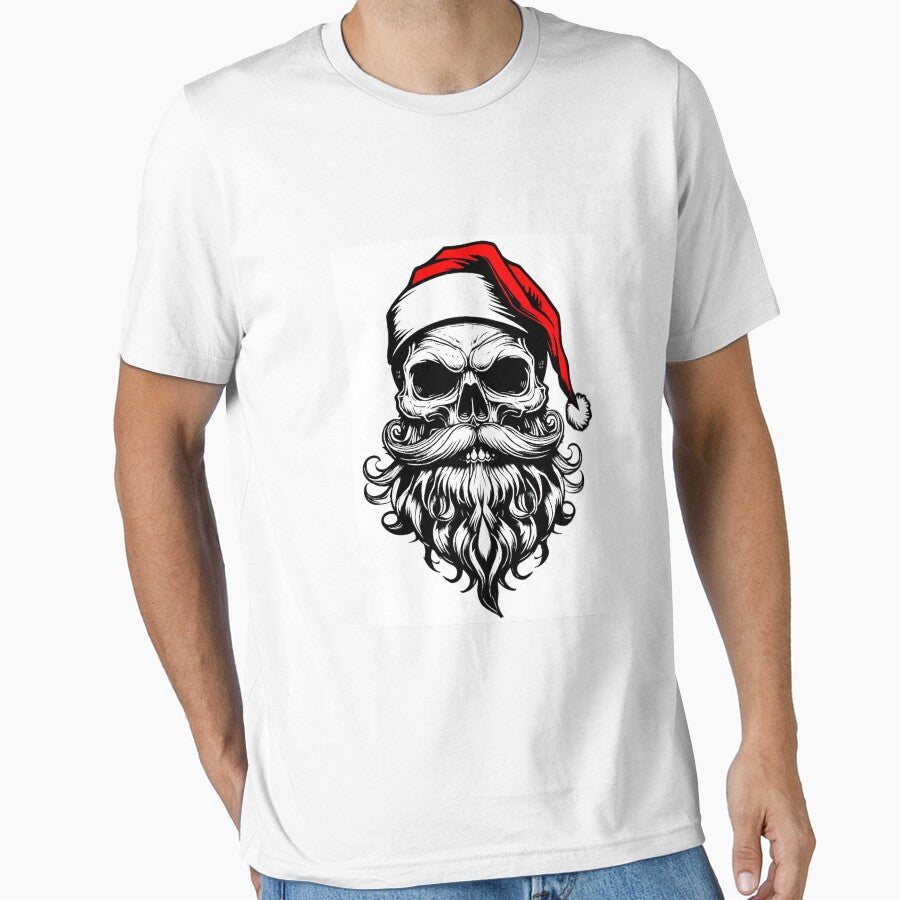 Santa Skull - Funny Edgy Holiday Pop Art by Earth Nature Creations