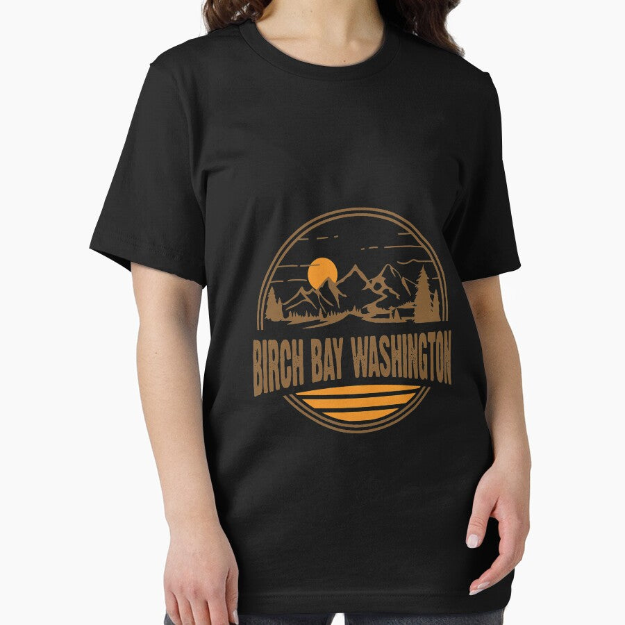 Vintage Birch Bay Washington Mountain Hiking Print by wymanlynna