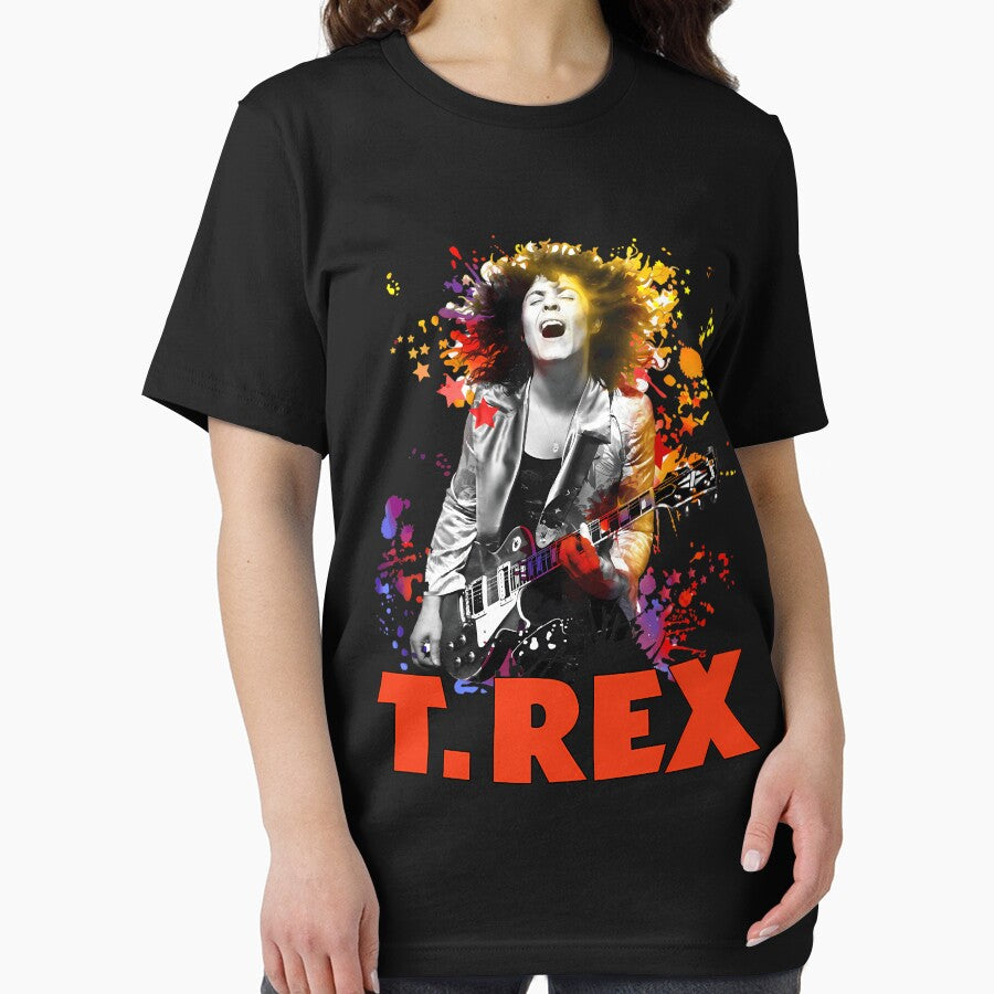 T Rex Rock Band Marc Bolan Retro Cool Top Tee by TarhaireSmith