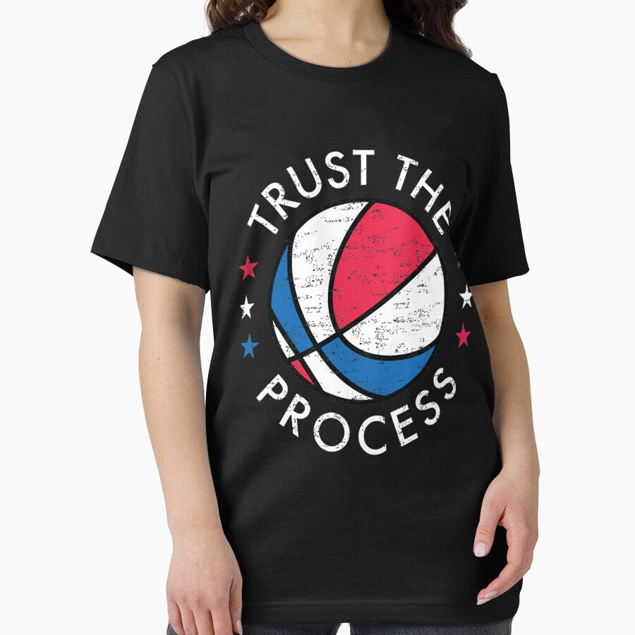 Trust The Process Philadelphia Basketball Retro Graphic by KRISTOLUIPPOLD