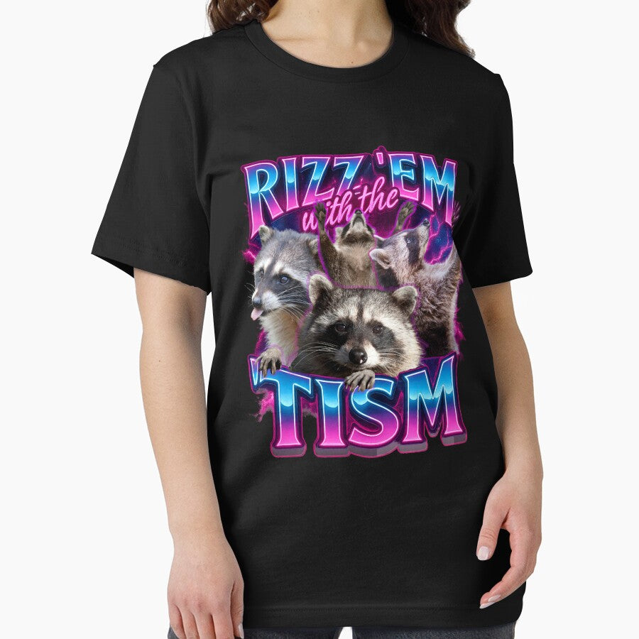 Rizz ’Em with the ’Tism Funny Raccoon by TynesDesign